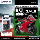 CRANK1 CB662 Rear Sintered Brake Pads for Ducati Panigale 899 2014-2015 Performance Motorcycle Brake Pads