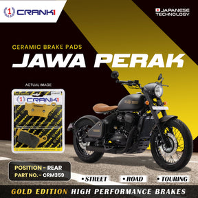CRANK1 CRM359 ceramic rear brake pads for Jawa Perak motorcycle