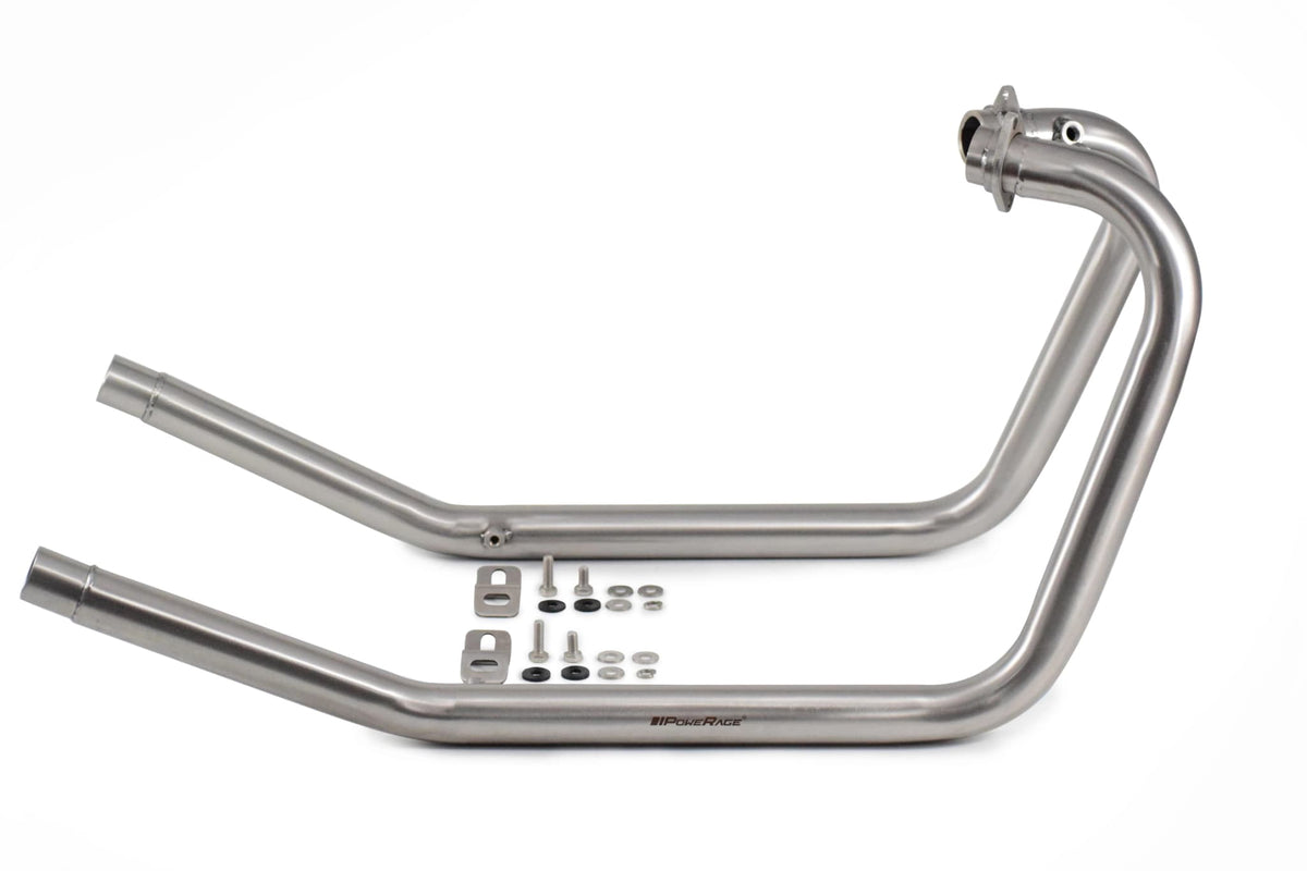 PowerRage Performance Headers Royal Enfield Interceptor 650 Brushed Steel

