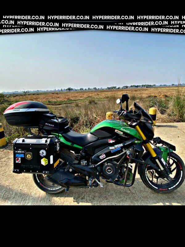 Hyperrider Top Rack Type 1 for Bajaj Dominar 250 Dominar 400 and Dominar UG heavy duty steel motorcycle luggage carrier
