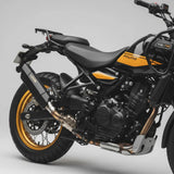 Rogue 2.0 stainless steel exhaust for Royal Enfield Himalayan 450 available in black and silver with decat pipe option