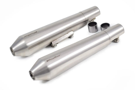PowerRage Slip On Exhaust Royal Enfield Interceptor 650 Brushed Finish Short Type