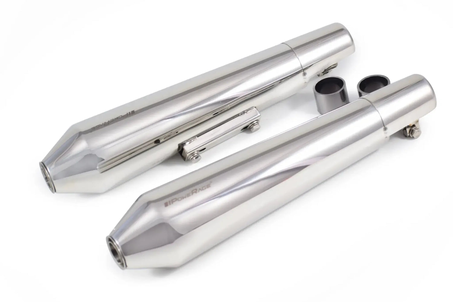 PowerRage Slip On Exhaust Royal Enfield Interceptor 650 Polish Finish Short Type