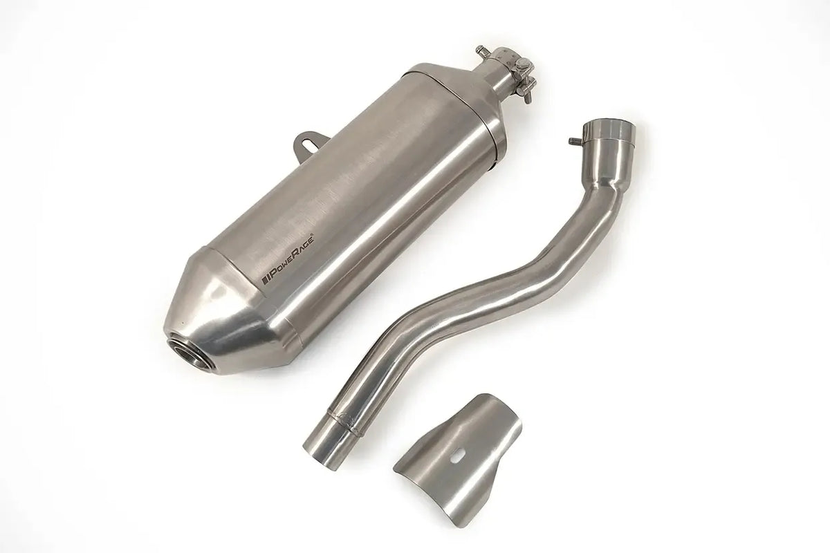Powerage slip-on exhaust with mid pipe for Hero XPulse 210