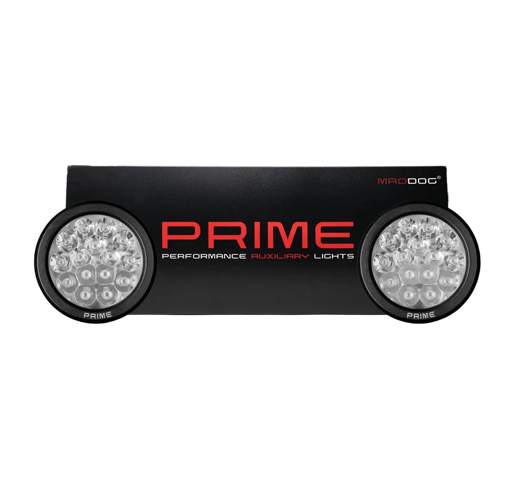MADDOG Prime 150W motorcycle auxiliary light with Spot and Flood beam

