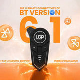 LGP F20 Pro Bluetooth 6.1 motorcycle helmet headset

