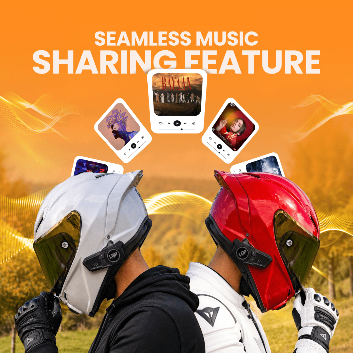 LGP F20 Pro Bluetooth 6.1 motorcycle helmet headset

