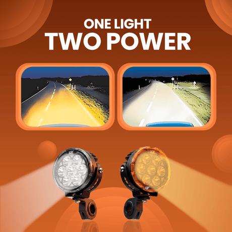 LGP DK80 Pro 160W dual color yellow white waterproof motorcycle spotlight fog lamp