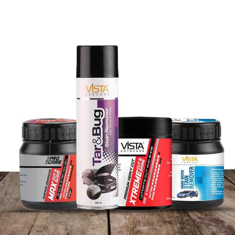 VISTA Auto Hard Water Stain Remover 100 g pack for cleaning hard water spots and mineral deposits