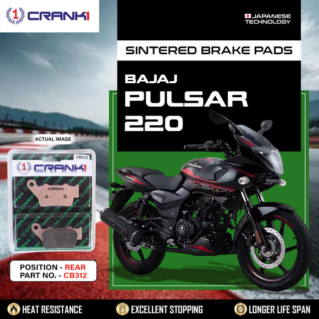CRANK1 CB312 Sintered Rear Brake Pads for Bajaj Pulsar 220 premium motorcycle brake pads