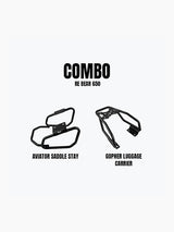 LEGUNDARY saddle stay and luggage carrier combo Royal Enfield Bear 650 black mild steel