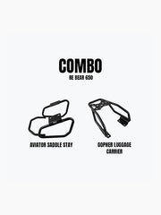 LEGUNDARY saddle stay and luggage carrier combo Royal Enfield Bear 650 black mild steel