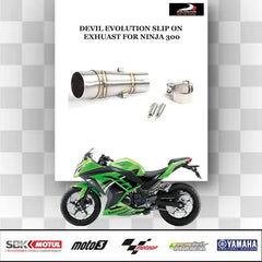 Devil Evolution Slip-on Exhaust w/Link Pipe For KAWASAKI NINJA 300/400