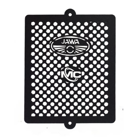 MotoCare radiator guard for Jawa 42 front mesh close-up