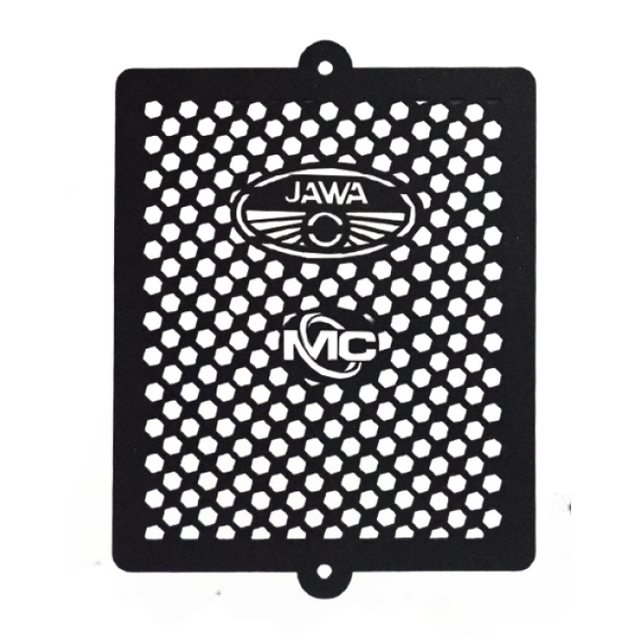 MotoCare radiator guard for Jawa 42 front mesh close-up