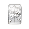 MotoCare radiator guard mesh installed on Yezdi Adventure 2024 protecting engine cooling radiator from debris and stones