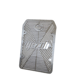 MotoCare radiator guard mesh installed on Yezdi Adventure 2024 protecting engine cooling radiator from debris and stones