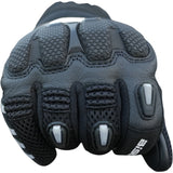 Bison ProGear Raptor motorcycle riding gloves in black and grey

