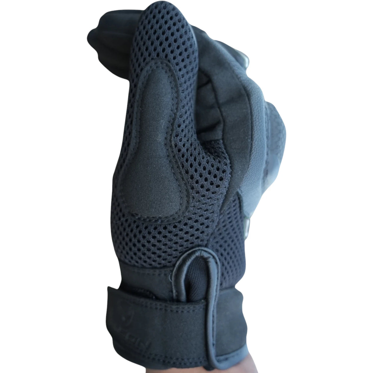 Bison ProGear Raptor motorcycle riding gloves in black and grey

