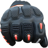 Bison ProGear Raptor motorcycle riding gloves in black and red

