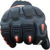 Bison ProGear Raptor motorcycle riding gloves in black and red

