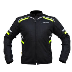 Bison ProGear Raptor V2 riding jacket black hi viz green
