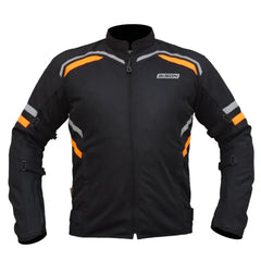 Bison ProGear Raptor V2 riding jacket black hi viz orange
