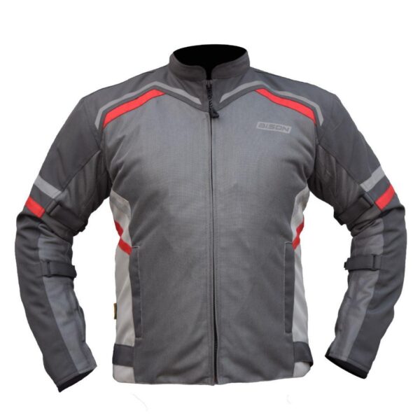 Bison ProGear Raptor V2 riding jacket grey red
