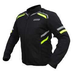 Bison ProGear Raptor V2 riding jacket black hi viz green
