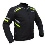 Bison ProGear Raptor V2 riding jacket black hi viz green
