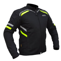 Bison ProGear Raptor V2 riding jacket black hi viz green
