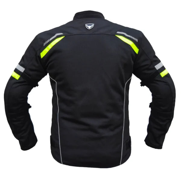 Bison ProGear Raptor V2 riding jacket black hi viz green
