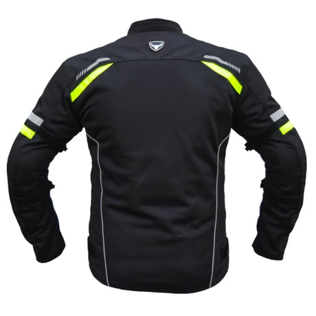 Bison ProGear Raptor V2 riding jacket black hi viz green
