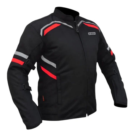 Bison ProGear Raptor V2 riding jacket black red
