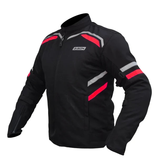 Bison ProGear Raptor V2 riding jacket black red
