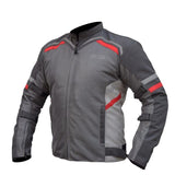 Bison ProGear Raptor V2 riding jacket grey red
