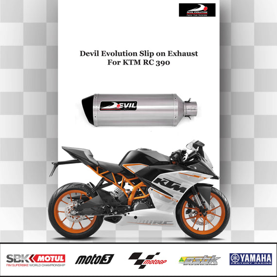 Devil Evolution exhaust KTM 390 Adventure stainless steel slip-on