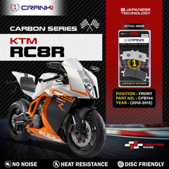 CRANK1 CFB744 carbon brake pads for KTM RC8R 2010-2015 front