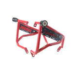 Yezdi Scrambler red crash guard with dual sliders