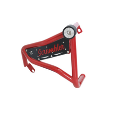 Yezdi Scrambler red crash guard with dual sliders