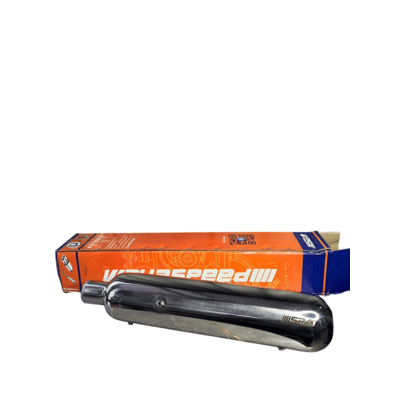 Way2Speed Gunner Performance Exhaust (Gloss Finish) for Royal Enfield Meteor 350 – SS316 Deep Bass Free-Flow Silencer