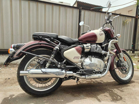 KP Racing Replica Exhaust SS304 Stainless Steel for Royal Enfield Classic 650 with DB Killer Heat Resistant Wool Polished Performance Silencer