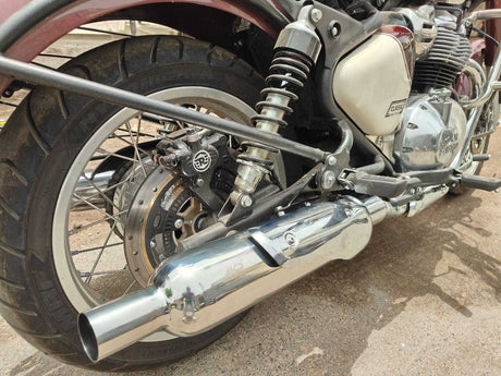 KP Racing Replica Exhaust SS304 Stainless Steel for Royal Enfield Classic 650 with DB Killer Heat Resistant Wool Polished Performance Silencer