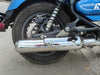 KP Racing Replica SS Exhaust for Royal Enfield Super Meteor 650 SS304 Stainless Steel with Ceramic Fibre Wool Polished Finish Stock Fitment Silencer