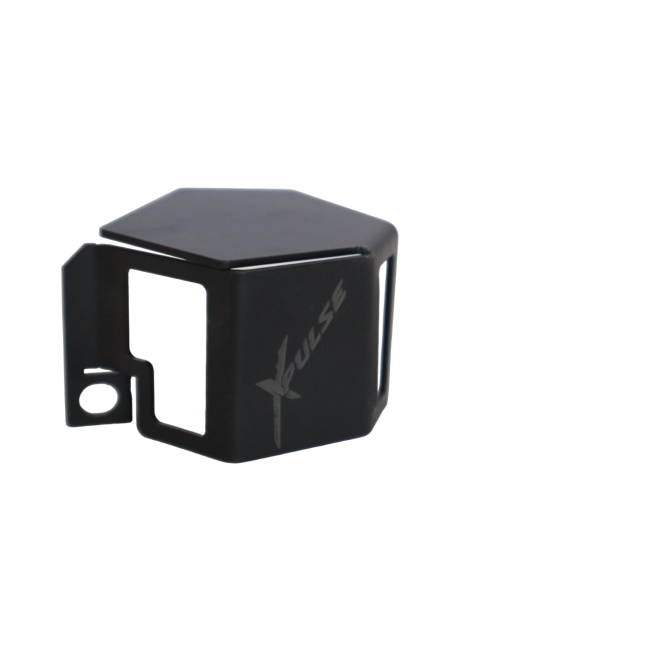 MotoCare CNC reservoir oil cap installed on Hero Xpulse motorcycle brake fluid tank for premium styling and secure sealing