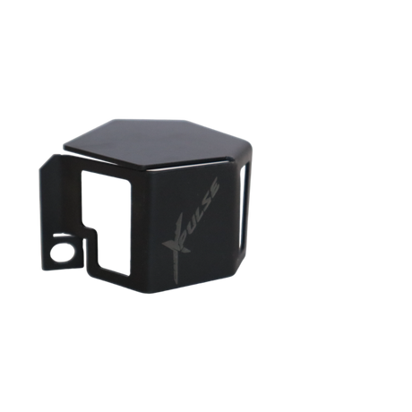 MotoCare CNC reservoir oil cap installed on Hero Xpulse motorcycle brake fluid tank for premium styling and secure sealing