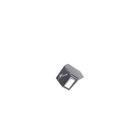MotoCare CNC reservoir oil cap installed on Hero Xpulse motorcycle brake fluid tank for premium styling and secure sealing