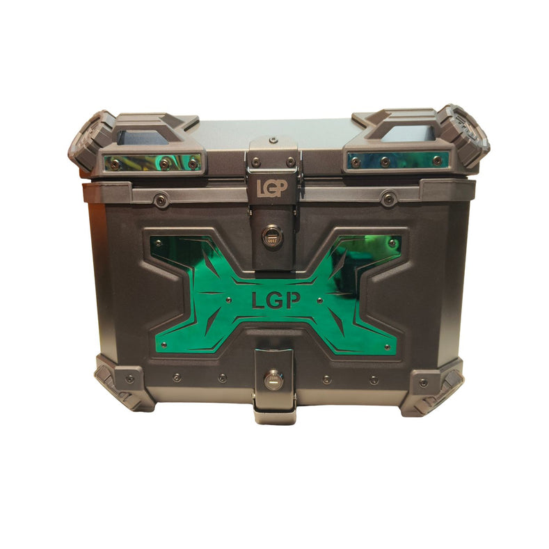 LGP 45L black green motorcycle top box