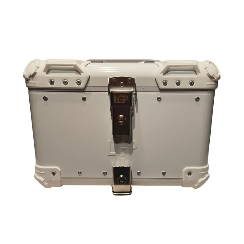 LGP 45L white motorcycle top box round corner