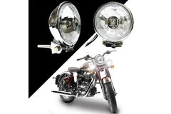 RETRO FOG LIGHTS 3.5 INCH (CHROME EDITION) FOR ROYAL ENFIELD MOTORCYCLES